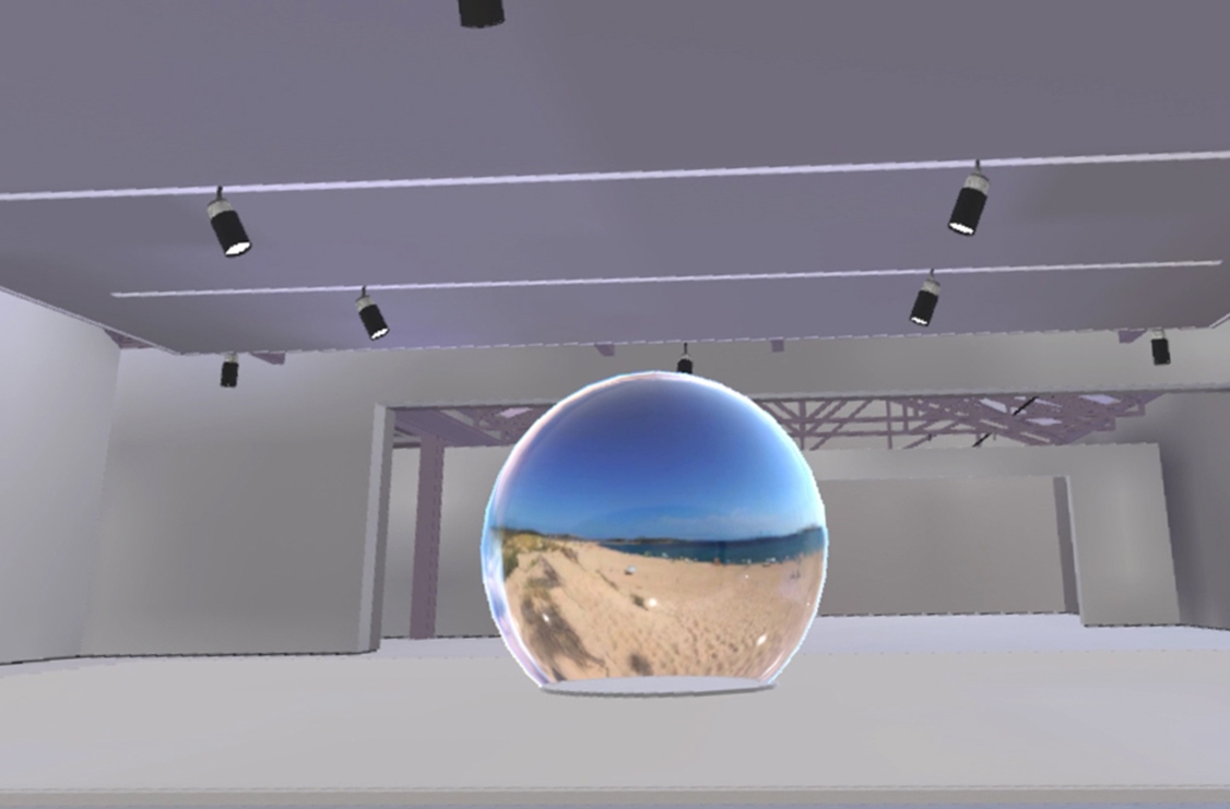View of the 360 degree sphere from a distance